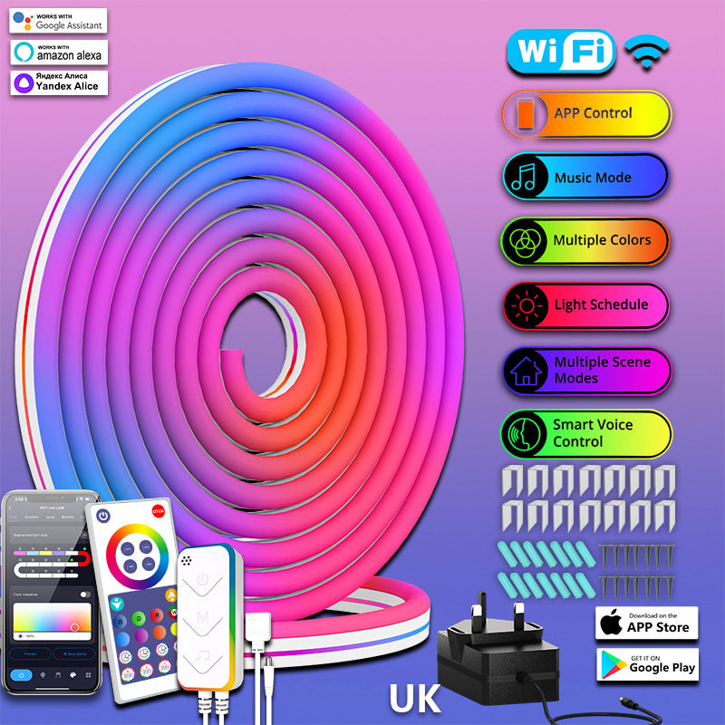 Private Graffiti WIFI Intelligent Silicone LED Neon Light Band