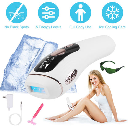 1Pc Laser Hair Removal For Woman Man Ice Cooling Permanent IPL Hair Remover With Painless 999999 Flashes Home Use Lasting Hair Reduction For Armpits Legs Arms Bikini Line.  
ONLY USA  LOW PRICE SELL